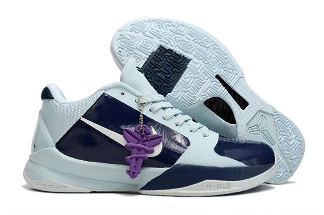 Men's Running Weapon Kobe 5 Grey/Navy Shoes 092